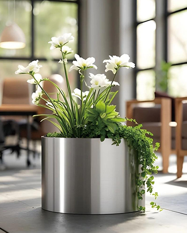 Stainless Steel Flower Pot