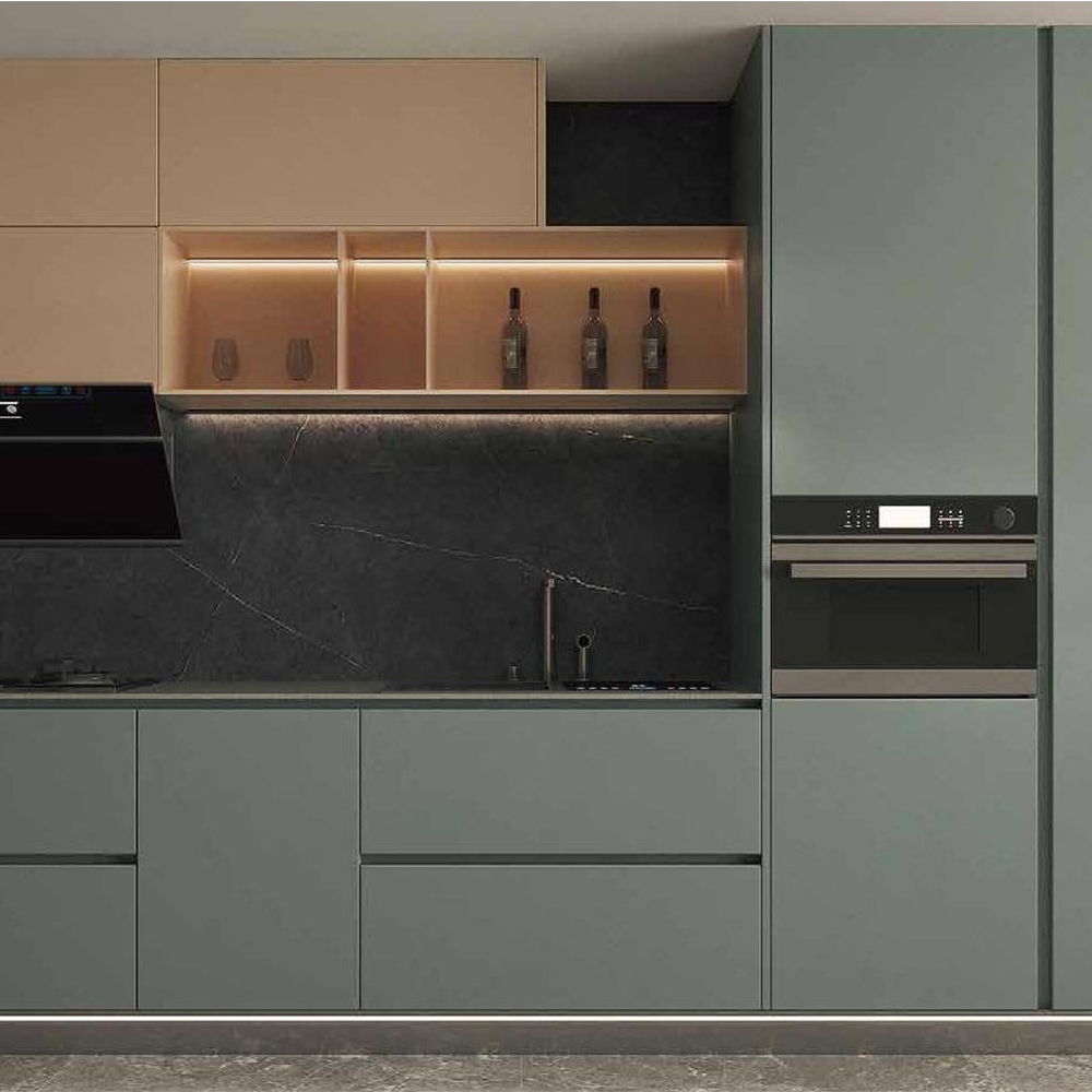 Modern Stainless Steel Kitchen Cabinet System