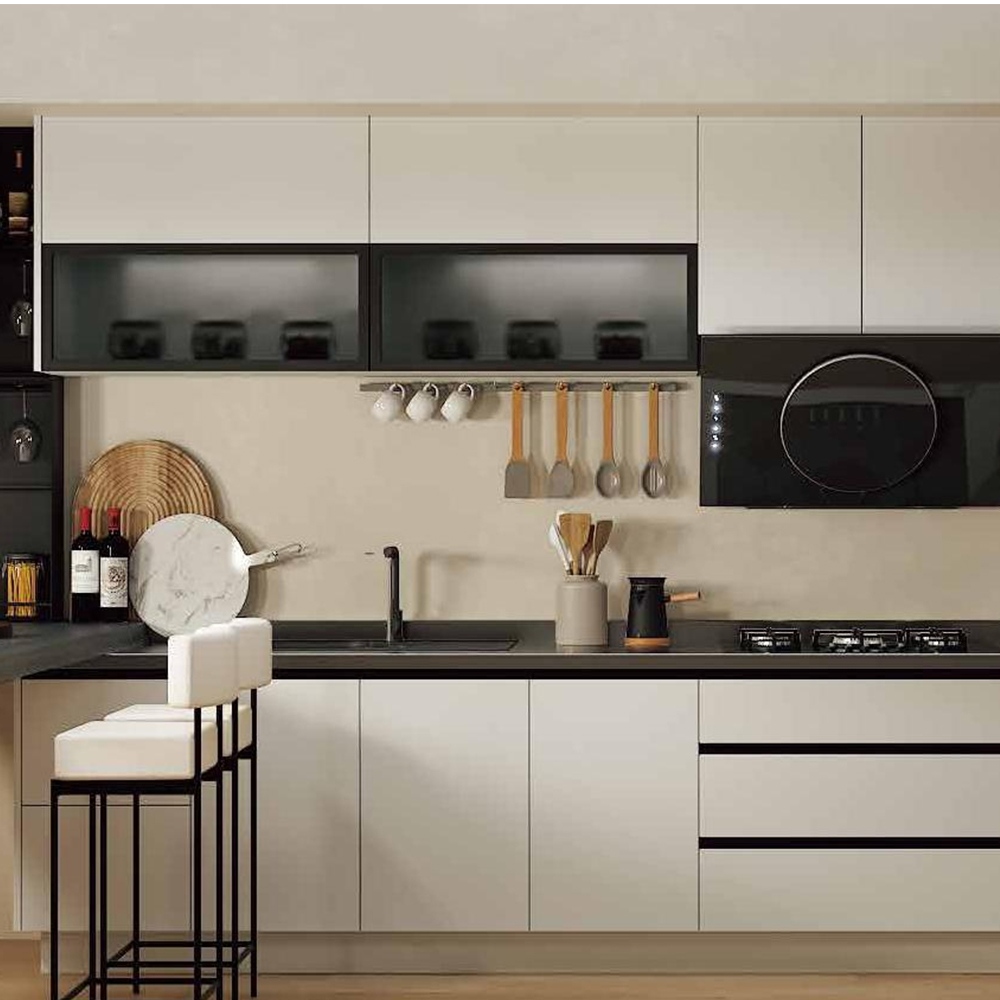 Modern Powder Coated Stainless Steel Kitchen Cabinet System