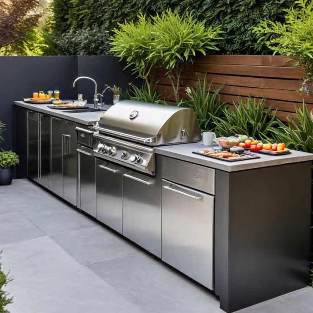 Outdoor Stainless Steel BBQ Kitchen Cabinet System