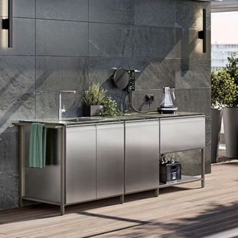 Modern Outdoor Stainless Steel Kitchen Cabinet System