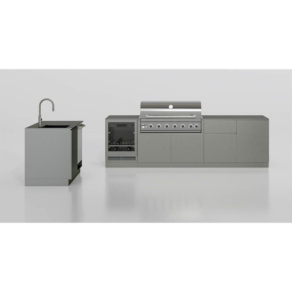 Compact Outdoor Stainless Steel Kitchen Cabinet System
