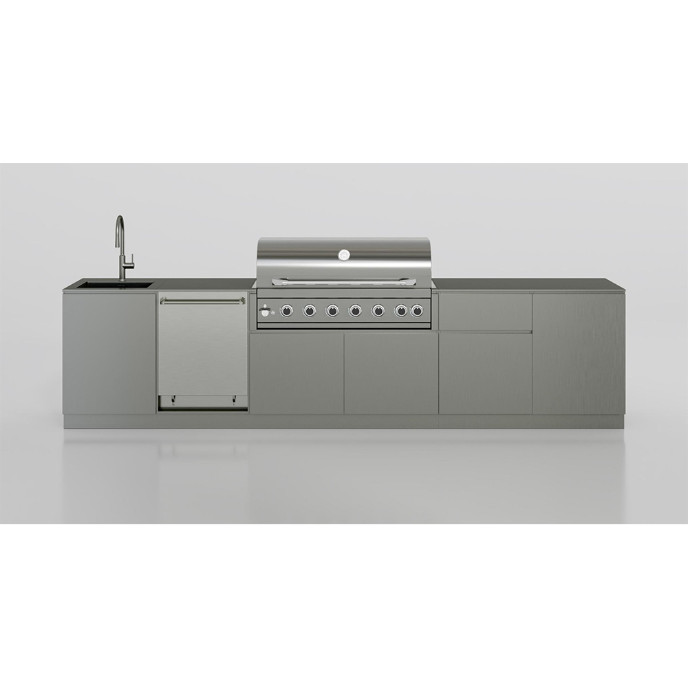 Linear Outdoor Stainless Steel Kitchen Cabinet System