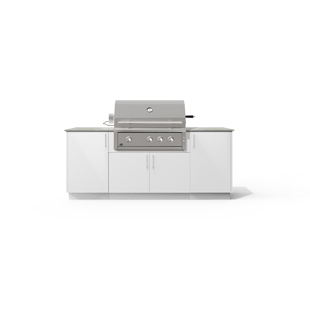 Outdoor Stainless Steel Kitchen Cabinet With Built-in Grill Module
