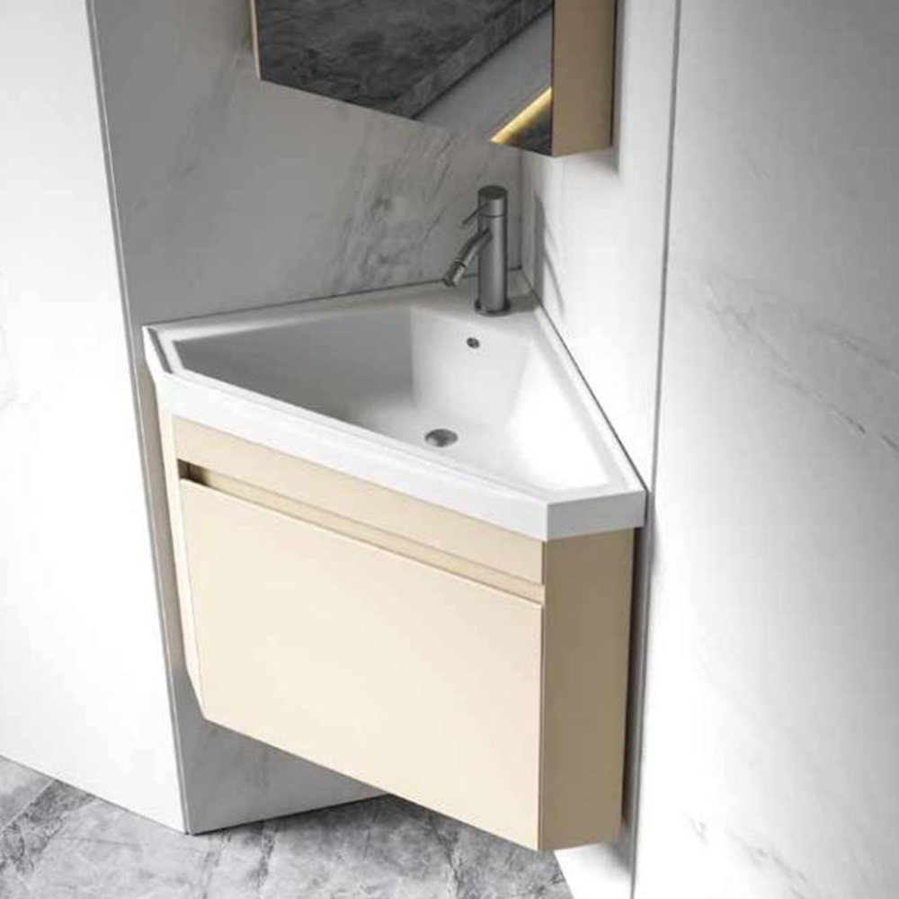 Y-25014 Compact Corner Wall Mounted Bathroom Vanity