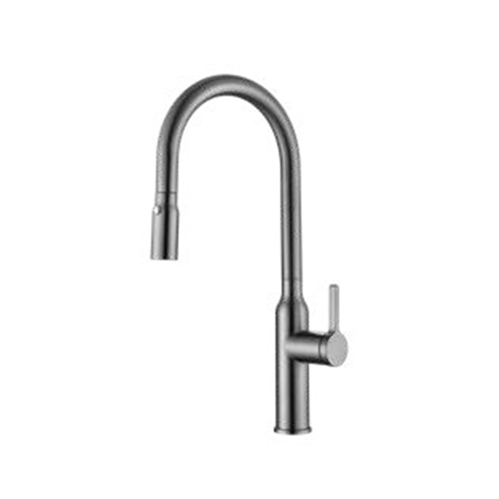 WT1081GS-KF Brushed Gray Pull Down Kitchen Faucet